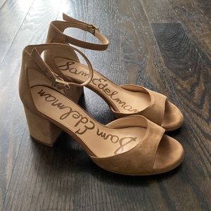 Sam Edelman Susie Block Suede Sandal 6M